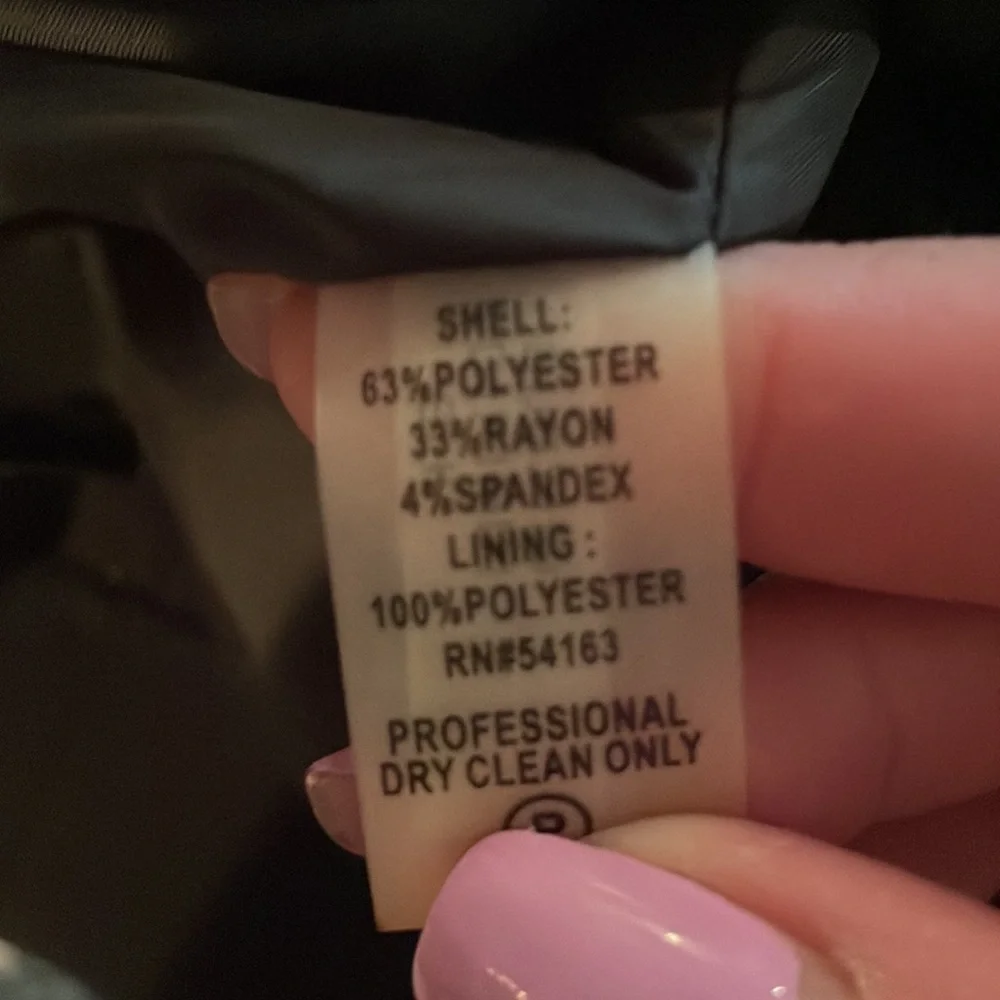 Calvin Klein sz 4 Sleeveless V Neck Ruffle Front Black sheath Dress GUC B71 - Picture 8 of 8